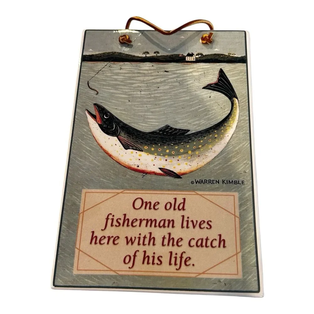 Warren Kimball Ceramic Trout Fishing Wall Decor 9